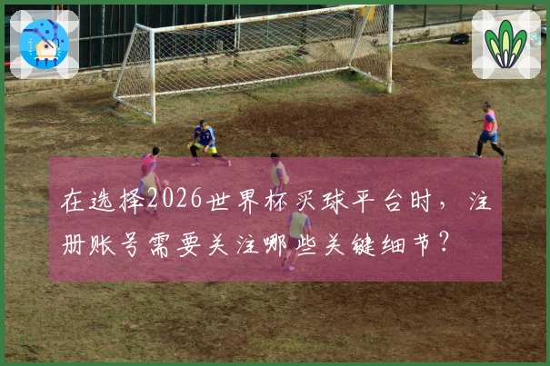 在选择2026世界杯买球平台时，注册账号需要关注哪些关键细节？